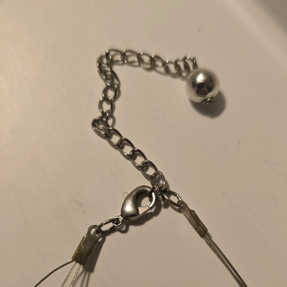 Elegant Silver Beaded Necklace with Geometric Square Silver Pendant